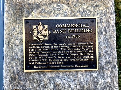 Historical Marker, Commercial Bank Building, Hendersonvill… 