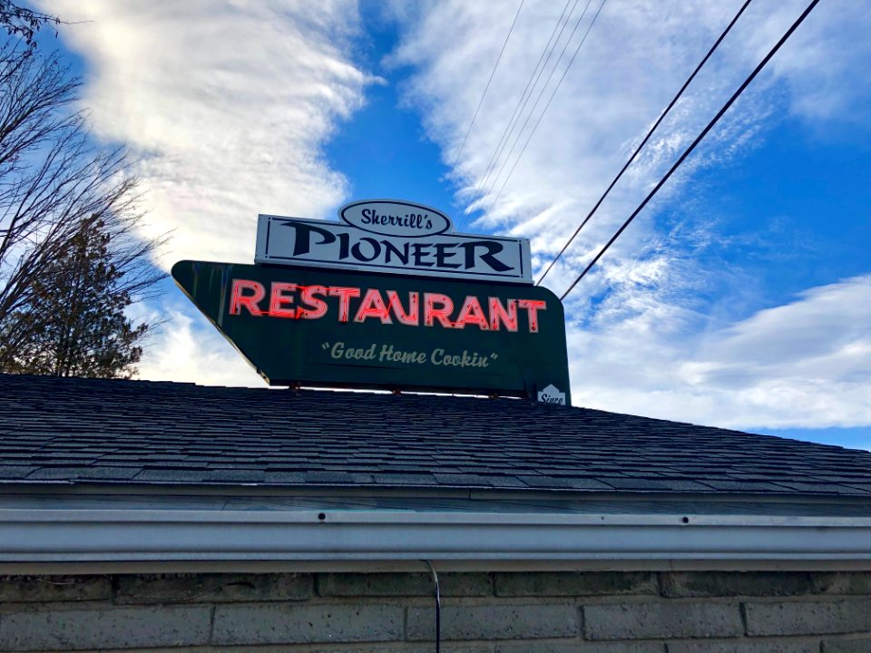 Pioneer Restaurant Sign, Clyde, NC 