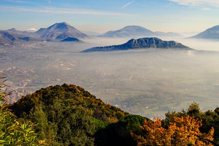 Mist landscape valley liri