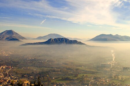 Mist landscape valley liri