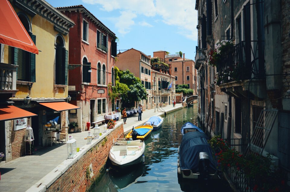 Boats cityscape architecture photo