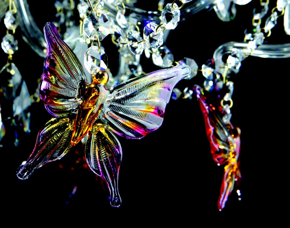 Butterfly glass figurine glass