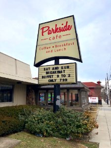 Parkside Cafe Sign, Walnut Hills, Cincinnati, OH 