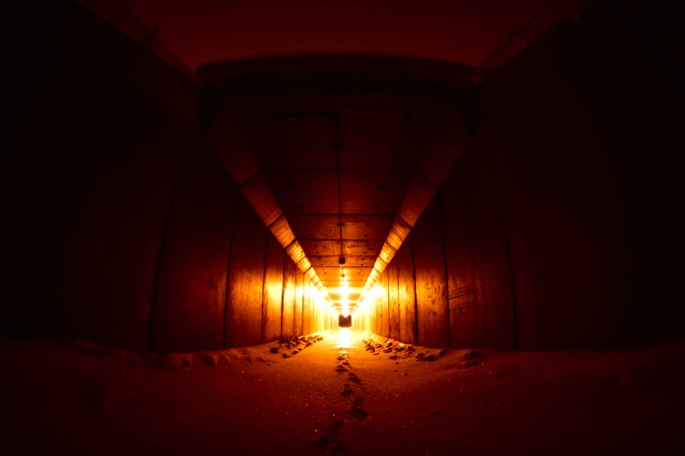 Structure under highway dark