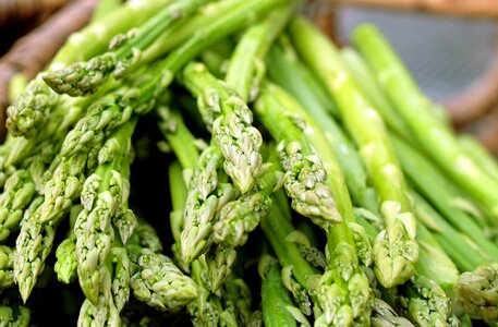 Vegetables asparagus time market