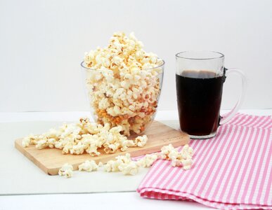 Snack popcorn cola photo