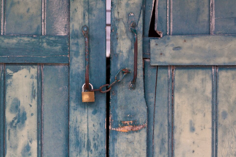 Door wood grey photo