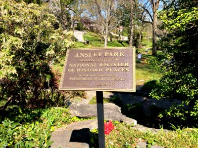Historical Marker, Ansley Park, Atlanta, GA 