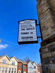 Calvary Missionary Baptist Church Sign, Walnut Hills, Cinc… 