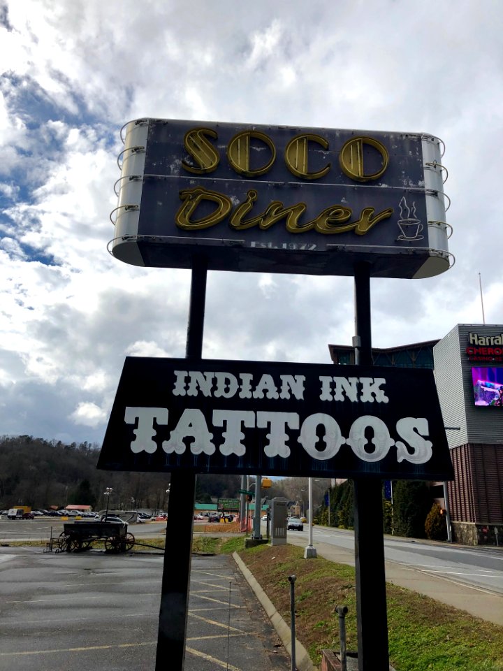 Soco Diner Sign, Cherokee, NC 