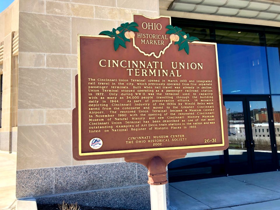 Historical Marker, Cincinnati Union Terminal, Queensgate, … 