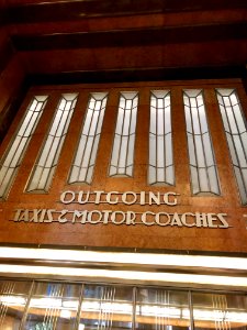 Outgoing Taxis & Motor Coaches Sign, Cincinnati Union Term… 
