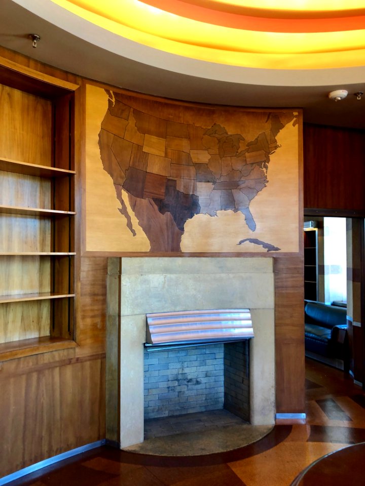 Fireplace, President's Office, Cincinnati Union Terminal, … 