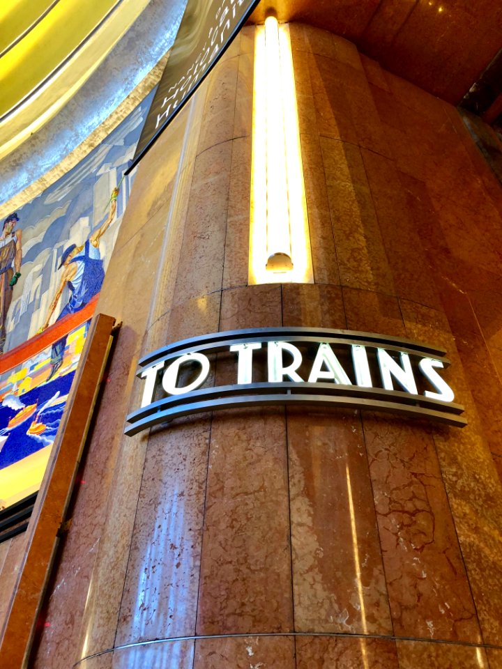 To Trains Sign, Cincinnati Union Terminal, Queensgate, Cin… 