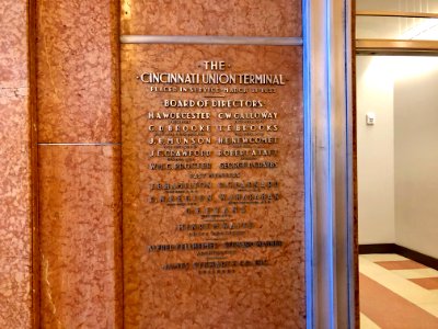 Dedication Marker, Cincinnati Union Terminal, Queensgate, … 