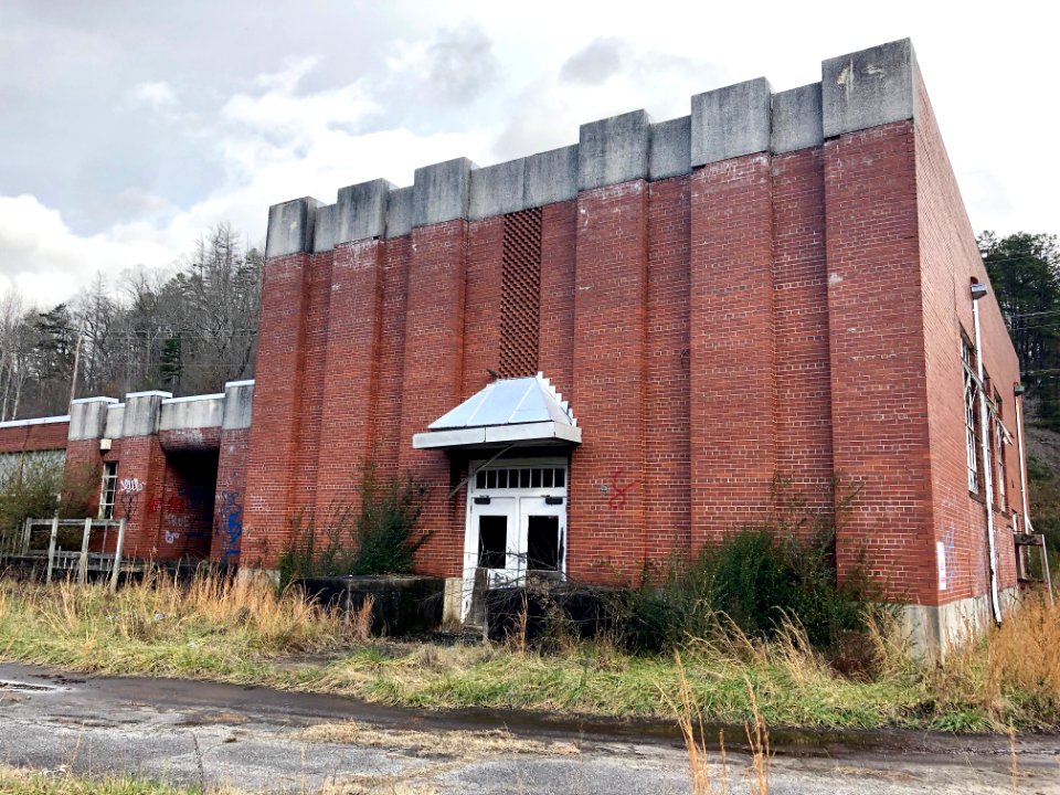 Gymnasium, Log Cabin Association Elementary School, Barker… 