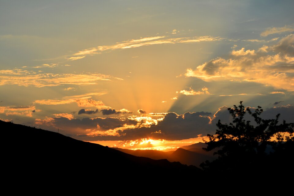 Peace sunset landscape