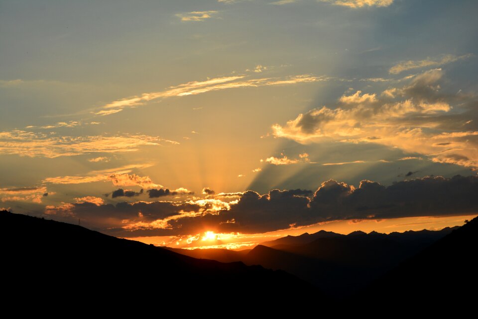 Peace sunset landscape