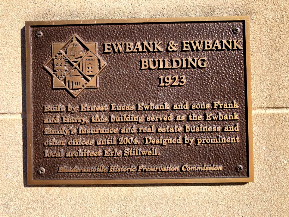 Historical Marker, EW Bank & EW Bank Building, Hendersonvi… 