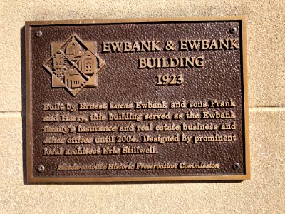 Historical Marker, EW Bank & EW Bank Building, Hendersonvi… 