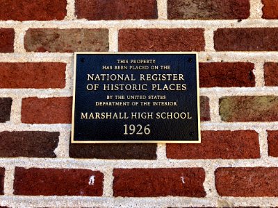 Historical Marker, Old Marshall High School, Marshall, NC 