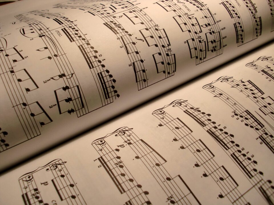 Composing treble clef staff