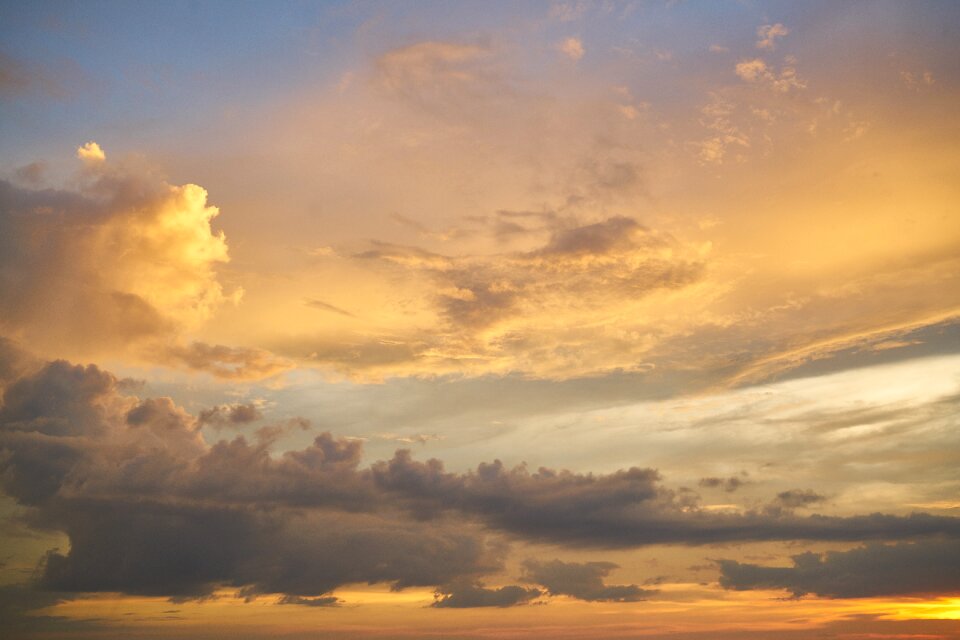 White clouds summer sky