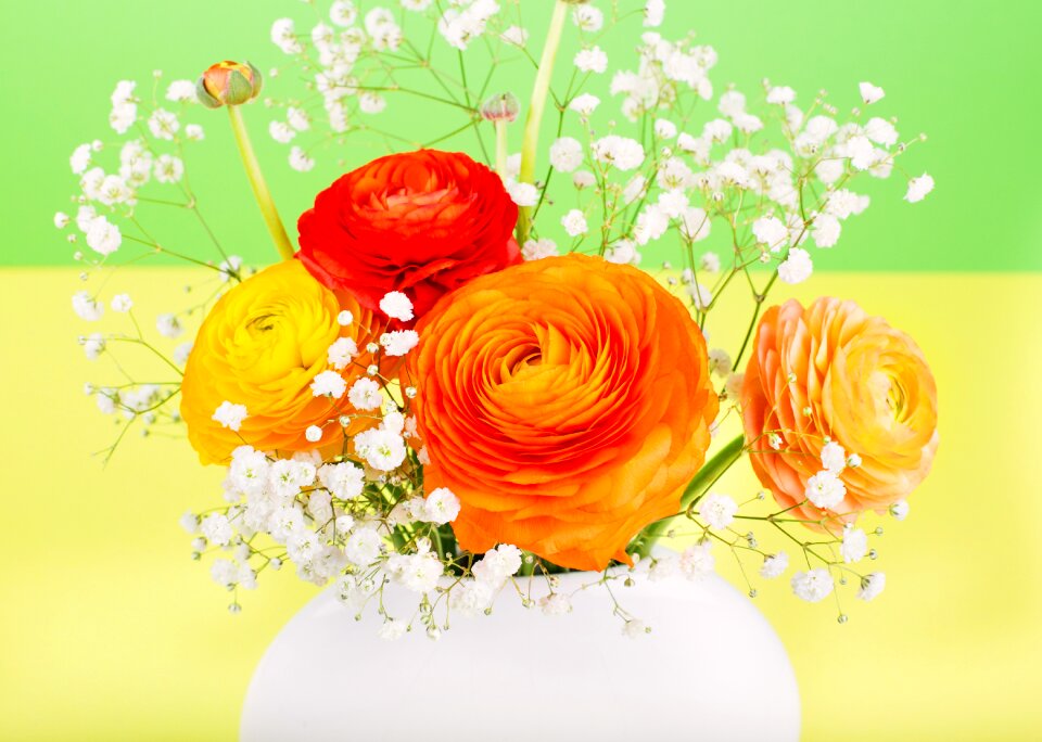 Flower vase nature bright