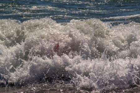 Seaside seascape waves crashing photo