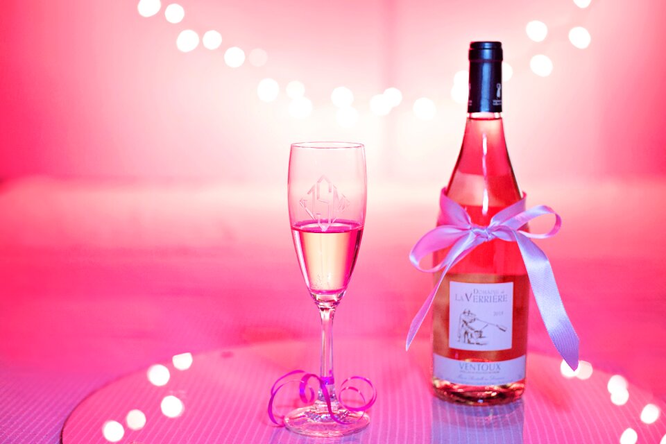 Pink valentine's day wedding