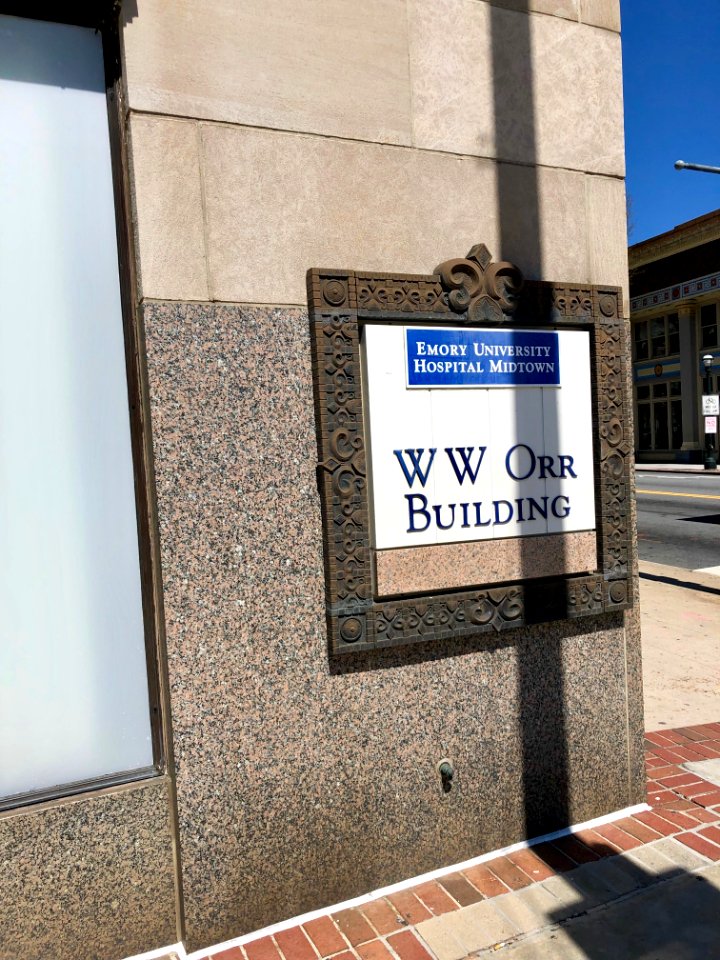 Sign, W.W. Orr Doctors Building, Atlanta, GA 