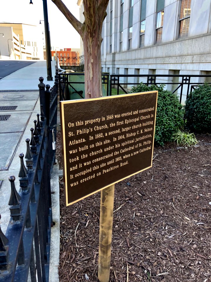 St. Philip's Church Historical Marker, Atlanta, GA 