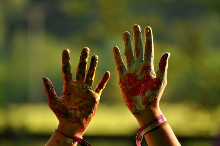 Hand color painted