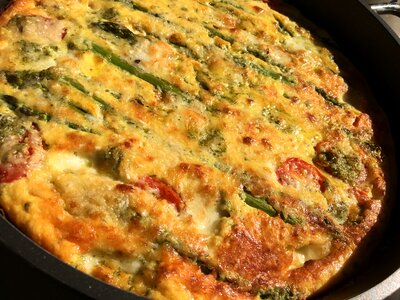 Eggs asparagus tart vegetarian dishes