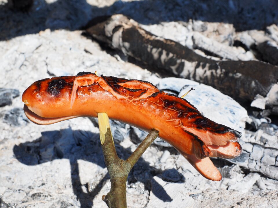 Sausage grill sizzle