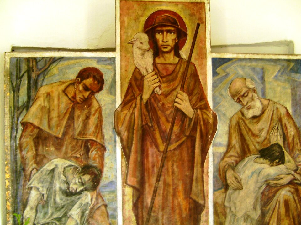 Road chapel at gessertshausen shoulder the good shepherd
