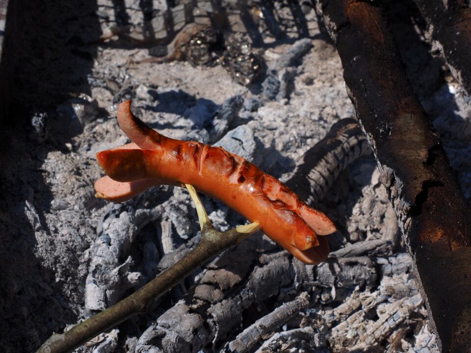 Sausage grill sizzle