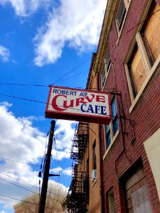 Robert A's Curve Cafe Sign, Over-the-Rhine, Cincinnati, OH… photo