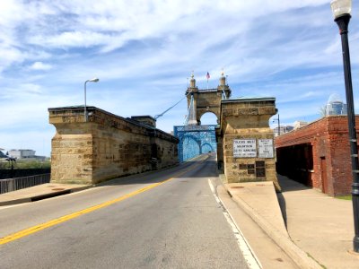 Roebling Suspension Bridge, Cincinnati, OH photo