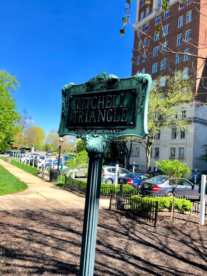 Mitchell Triangle Park Sign, North Avondale, Cincinnati, O… 