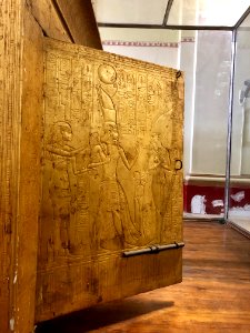 Sarcophagus Container of Tutankhamun, Egyptian Museum, al-… 