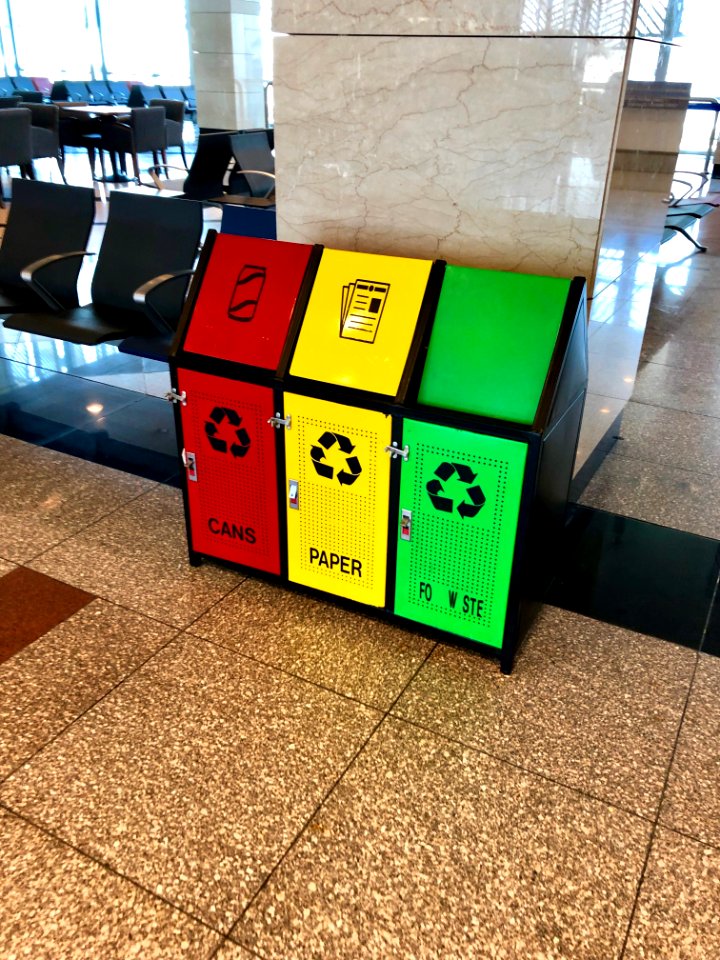 Pan-African Waste Disposal Bins, Cairo Airport, al-Qāhirah… 