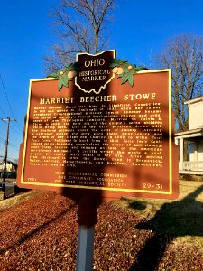Historical Marker, Harriet Beecher Stowe House, Walnut Hil… 