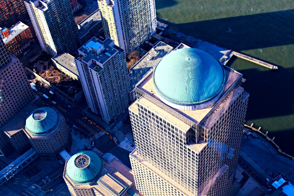 Skyscrapers downtown manhattan
