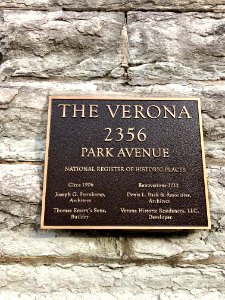 Historical Marker, The Verona Apartments, Walnut Hills, Ci… 