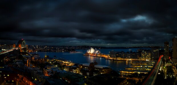 Night evening city photo