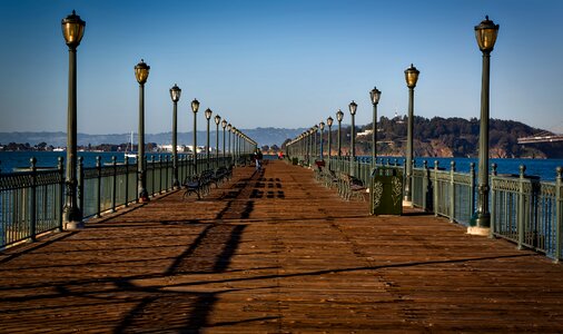 Urban pier lamppost