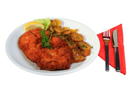 Kitchen nutrition wiener schnitzel photo