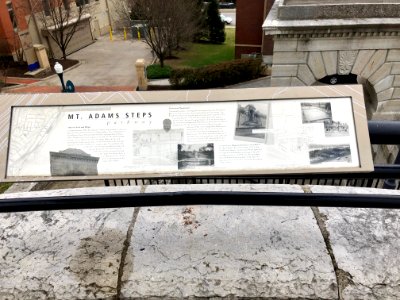 Signage, Mount Adams Steps, East End, Cincinnati, OH 