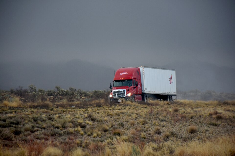 Trucking transport highway